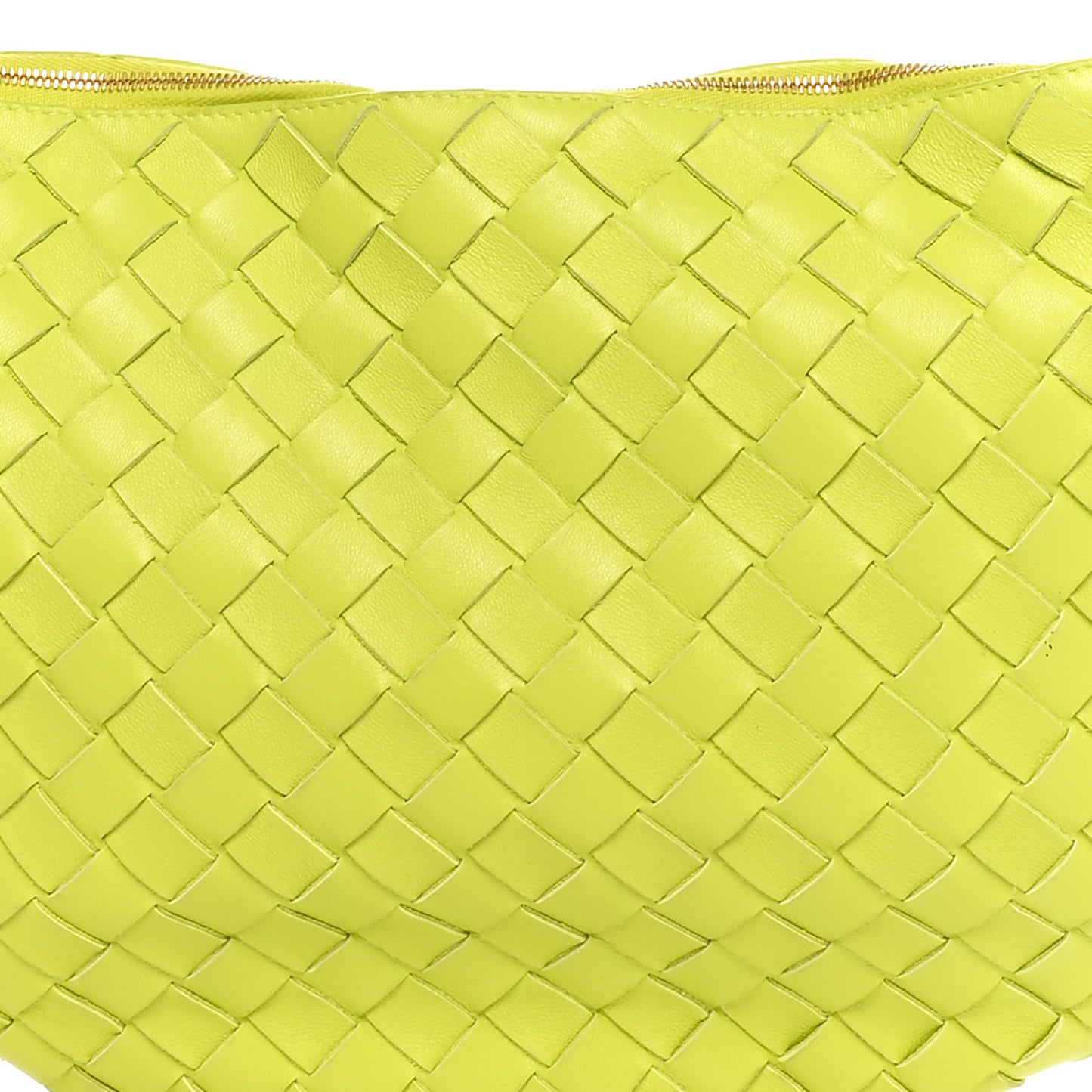 Nappa Intrecciato Medium Turn Pouch Acid Kiwi