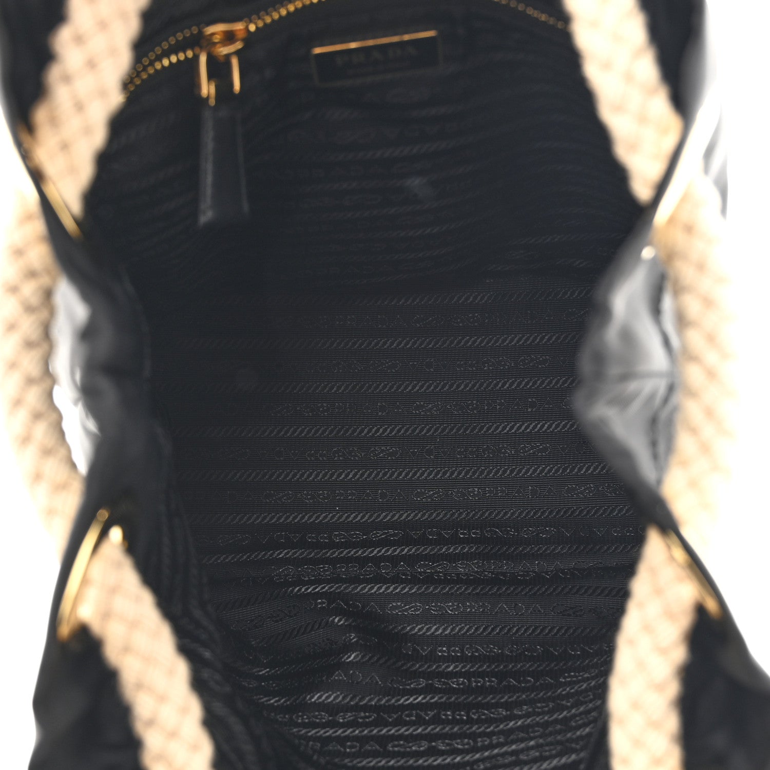 Prada Re-Nylon Triangle Mariner Bucket Bag Black 5 of 9