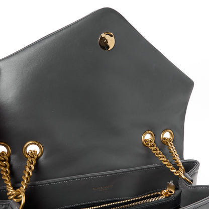 Saint Laurent Calfskin Y Quilted Monogram Medium Loulou Chain Satchel Storm 12 of 12