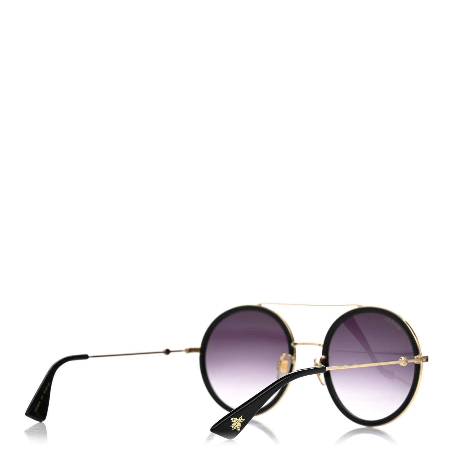 Gucci Metal Round Frame Sunglasses GG0061S Black 4 of 8