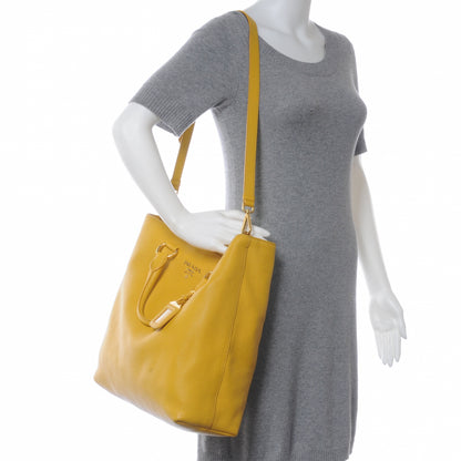 Prada Vitello Daino Tote Mimosa 2 of 9