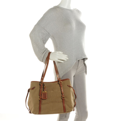 Prada Jacquard Logo Tote Corda Bruciato 2 of 8