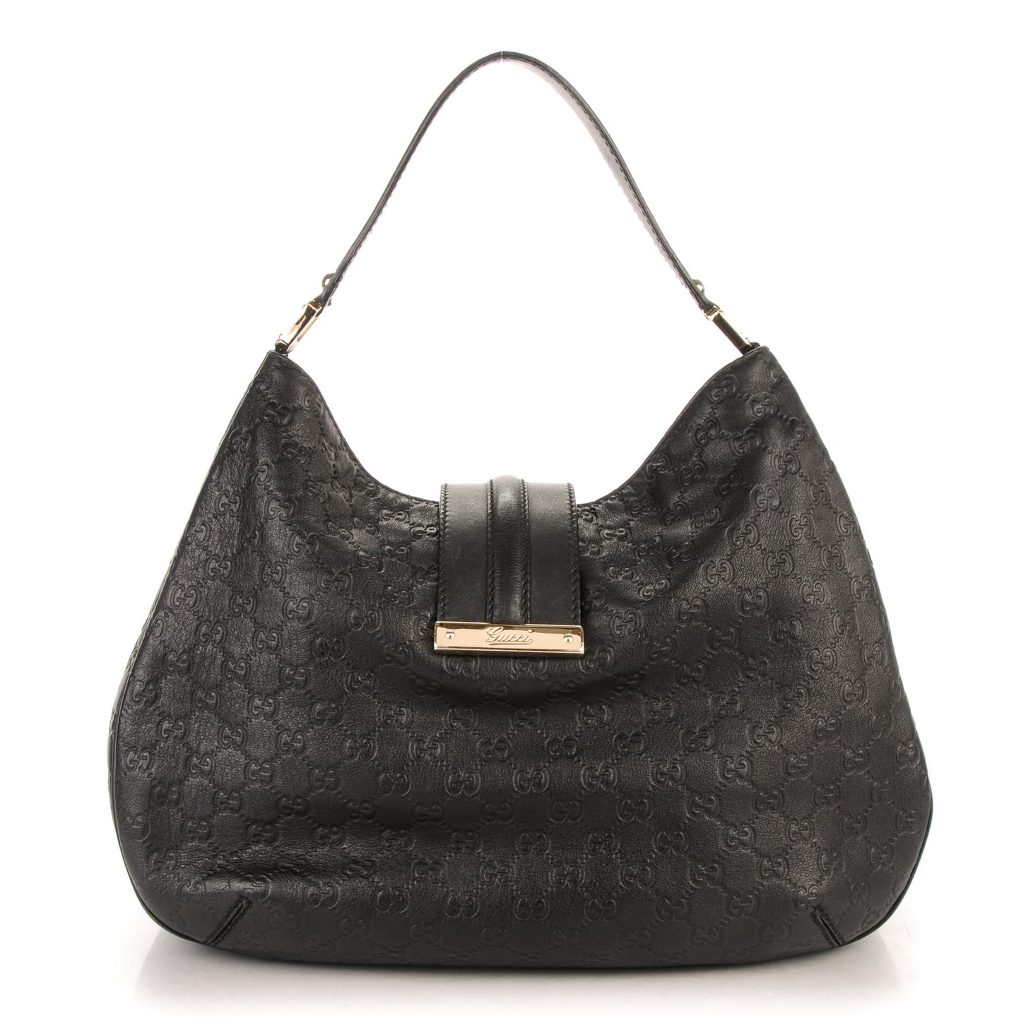 Guccissima Large New Ladies Web Hobo Black