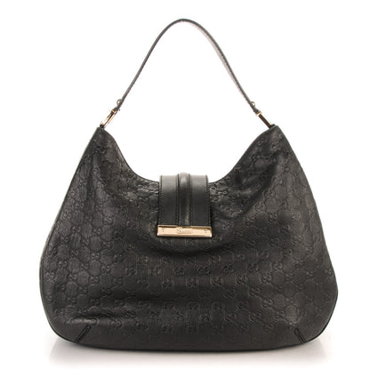 Gucci Guccissima Large New Ladies Web Hobo Black 1 of 7