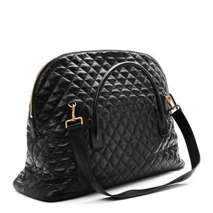 Saint Laurent Calfskin Quilted ES Giant Travel Bag Black 3 of 9
