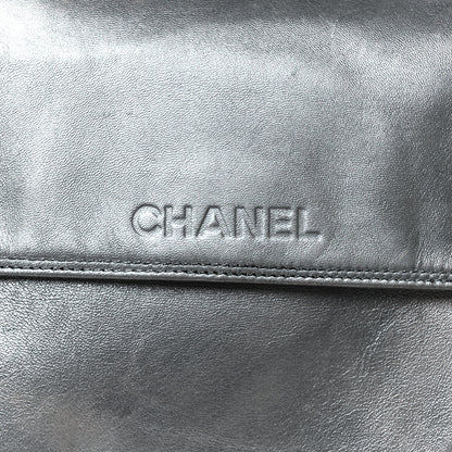 Chanel Metallic Lambskin Logo Messenger Silver 8 of 10