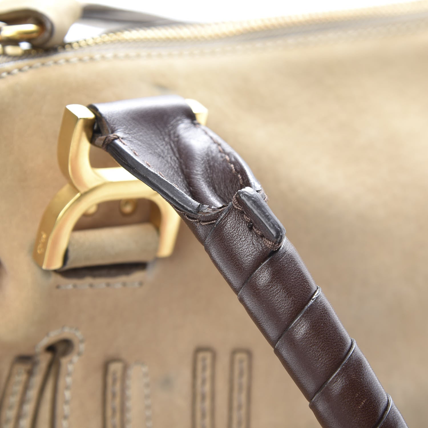 Chloe Nubuck Medium Marcie Satchel Greige 16 of 17