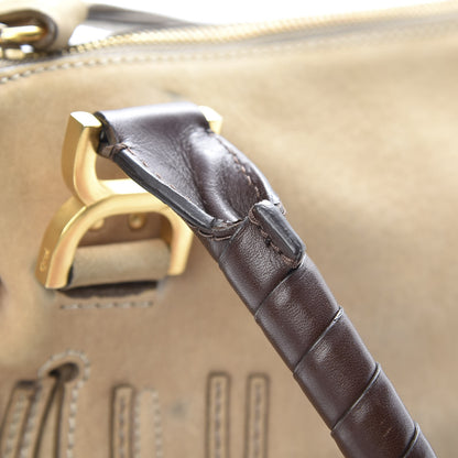 Chloe Nubuck Medium Marcie Satchel Greige 16 of 17