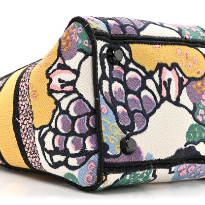 Christian Dior Canvas Embroidered Ciel De Reve Medium Lady D-Lite Latte Multicolor 10 of 13