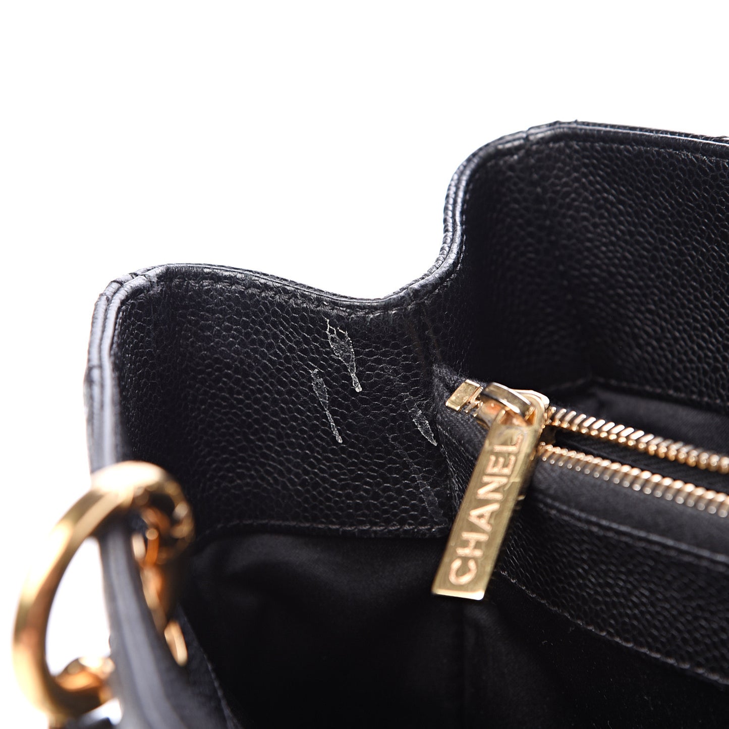 Caviar Quilted Grand Shopping Tote GST Black