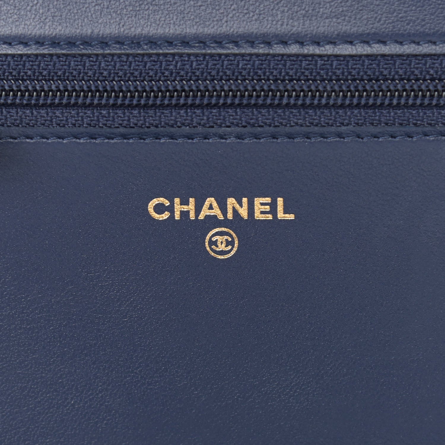 Chanel Caviar Quilted Boy Wallet On Chain WOC Navy 6 of 13