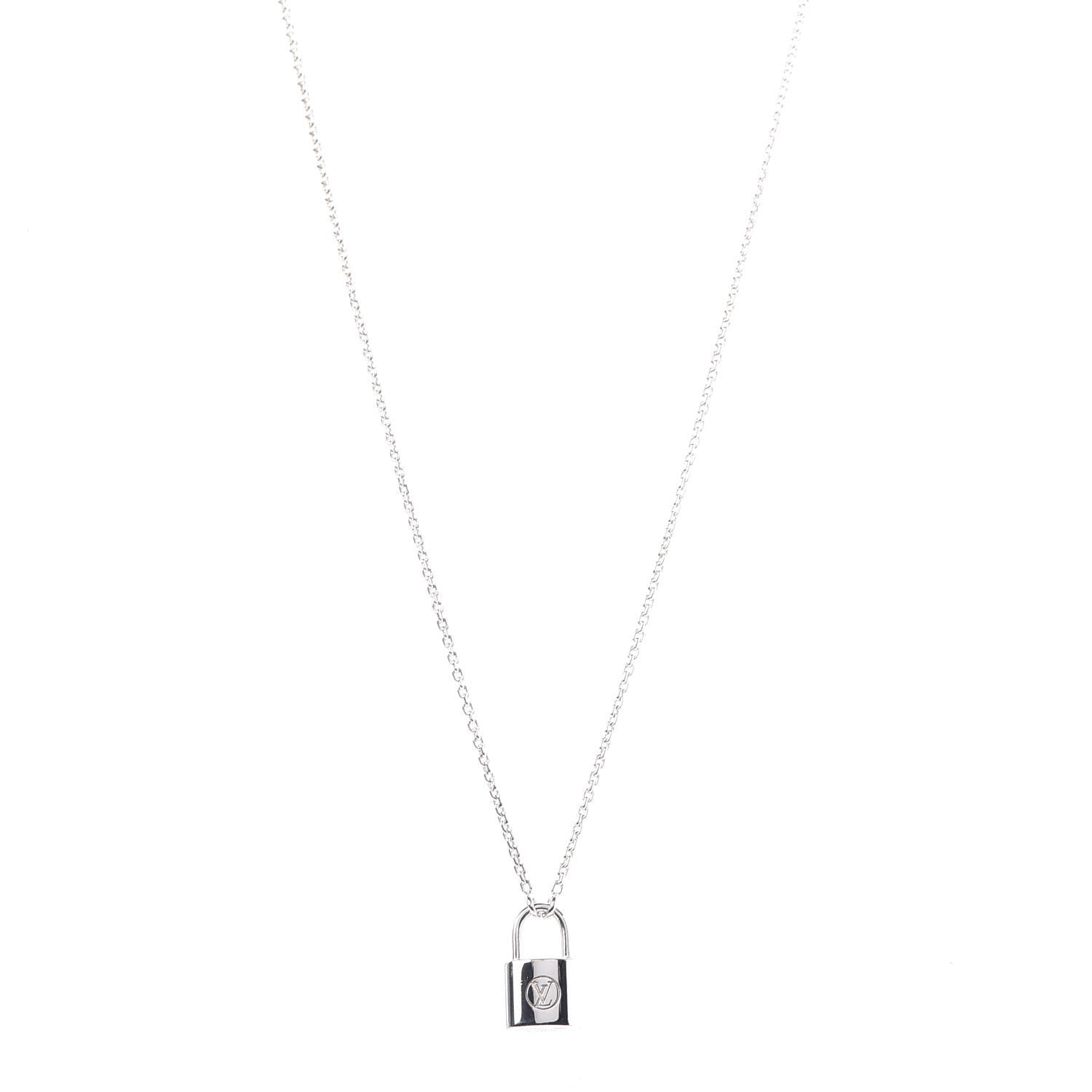 Louis Vuitton Sterling Silver Lockit Necklace 1 of 6