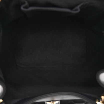 Chanel Lambskin Quilted Large Duma Drawstring Backpack Black 5 of 10