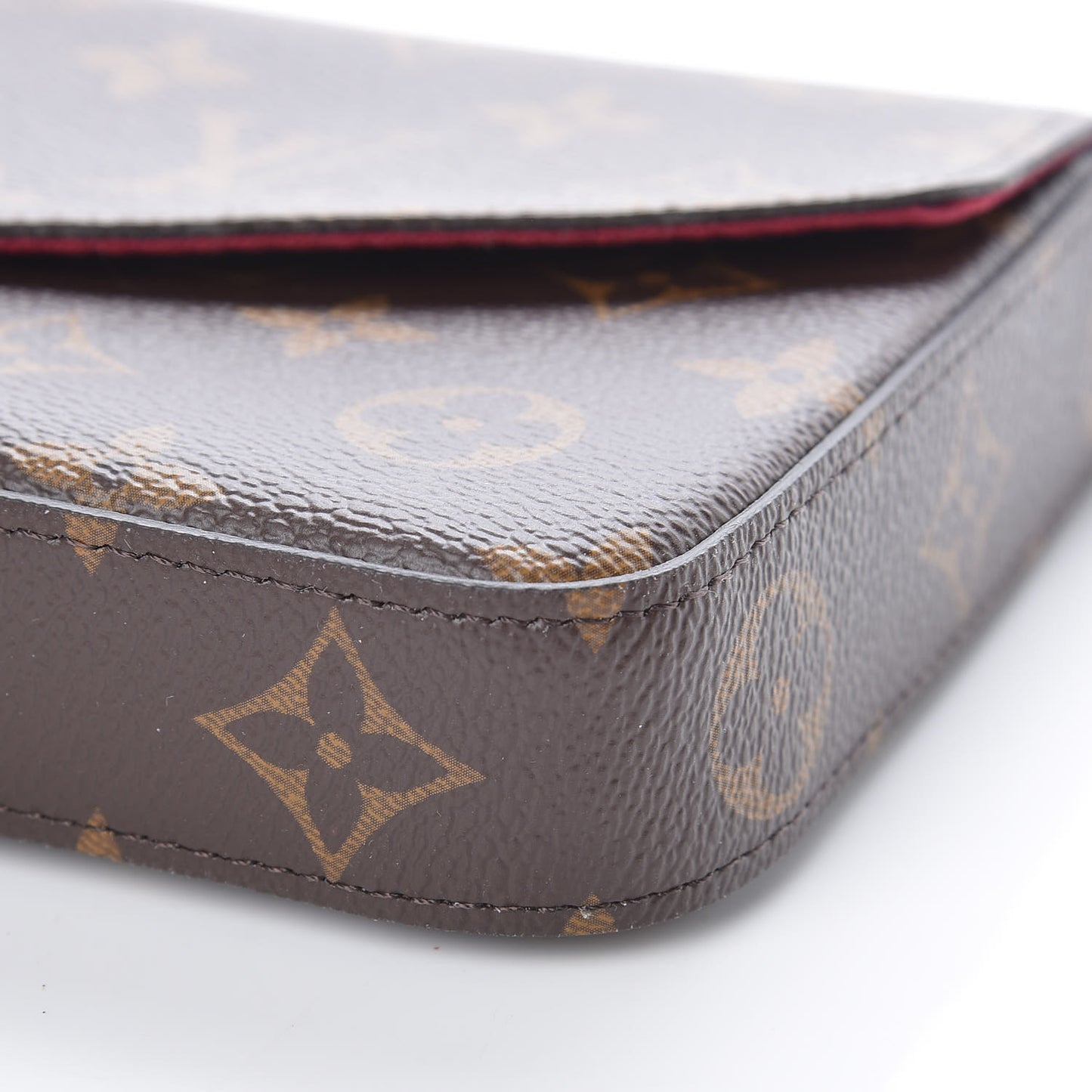 Monogram Pochette Felicie Chain Wallet Fuchsia