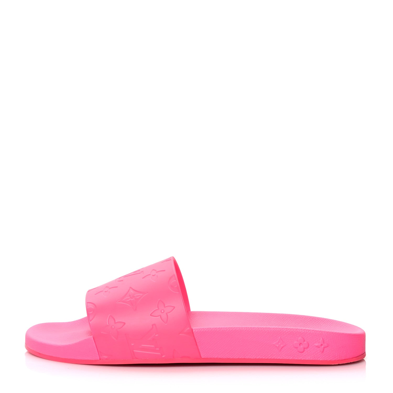 Louis Vuitton Rubber Embossed Monogram Mens Waterfront Mules 8 Pink 1 of 8