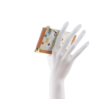 Louis Vuitton Monogram Multicolor Key Pouch White 2 of 7