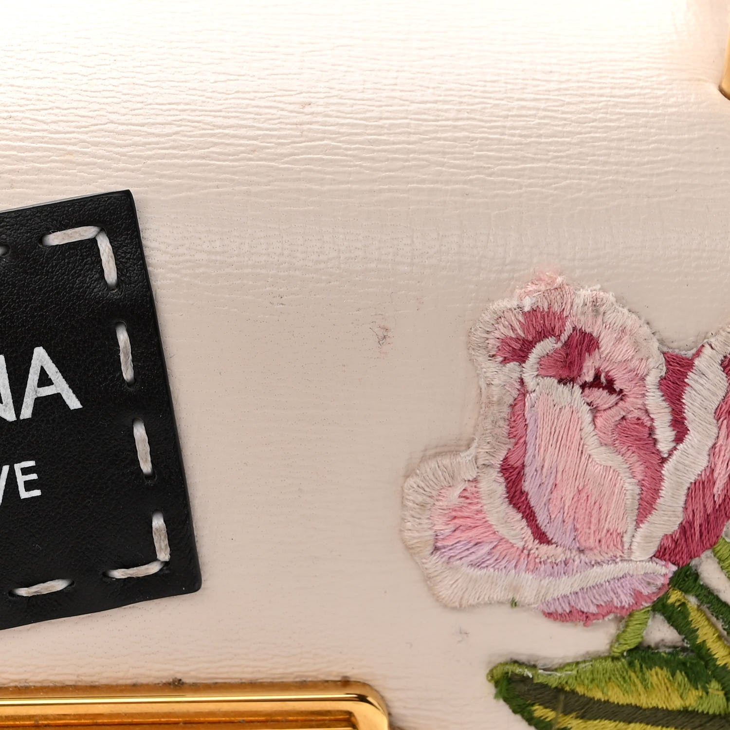 Dolce & Gabbana Calfskin Embroidered Welcome Satchel White 13 of 13
