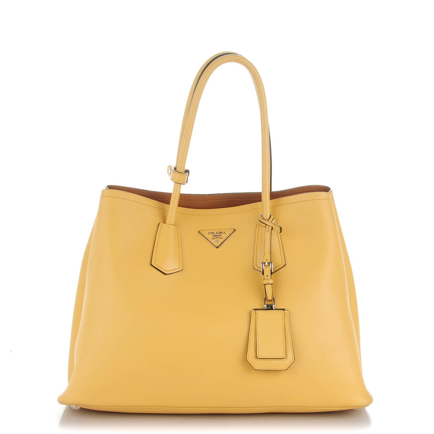 Prada City Calf Double Bag Ginestra 1 of 8