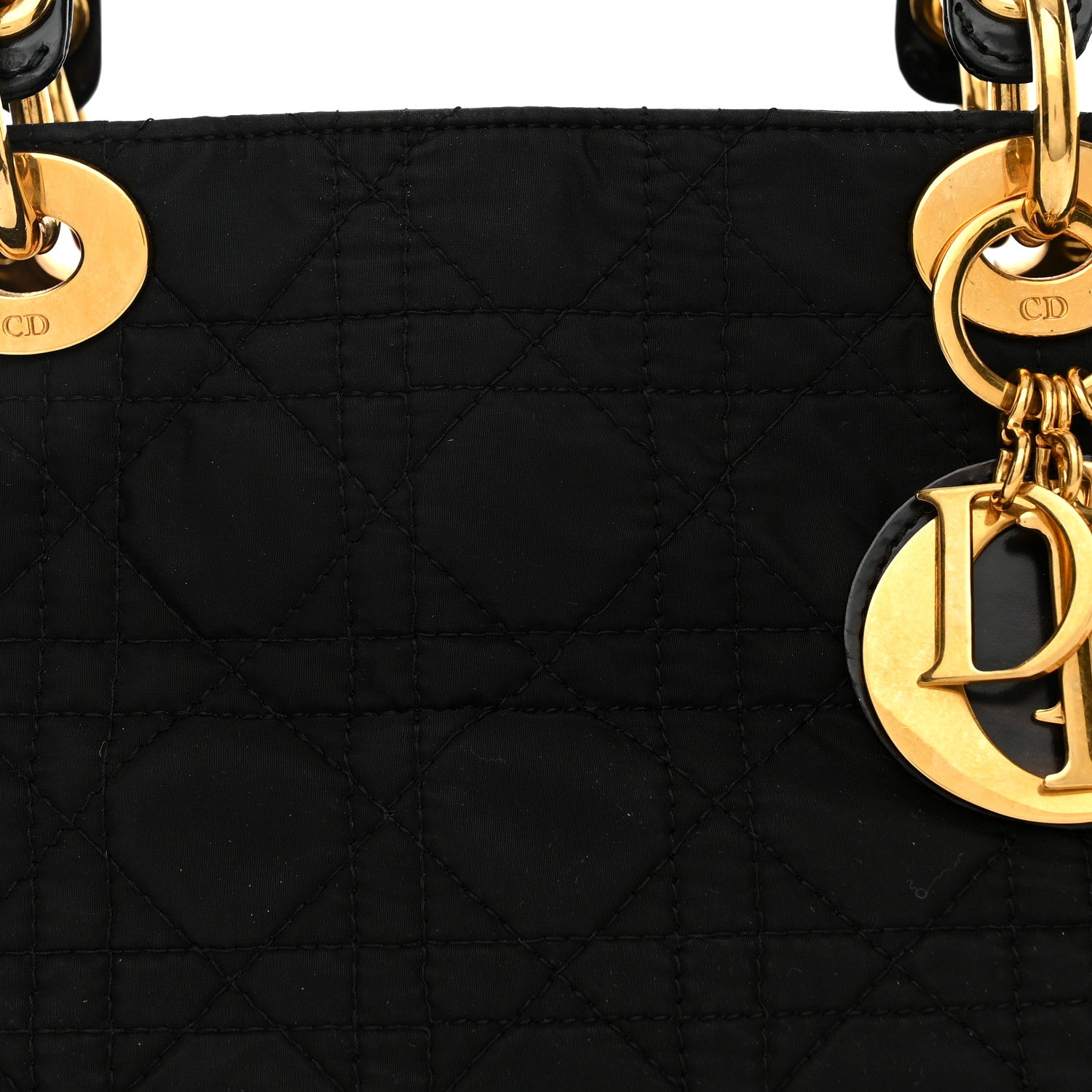 Christian Dior Nylon Cannage Medium Lady Dior Black 8 of 10