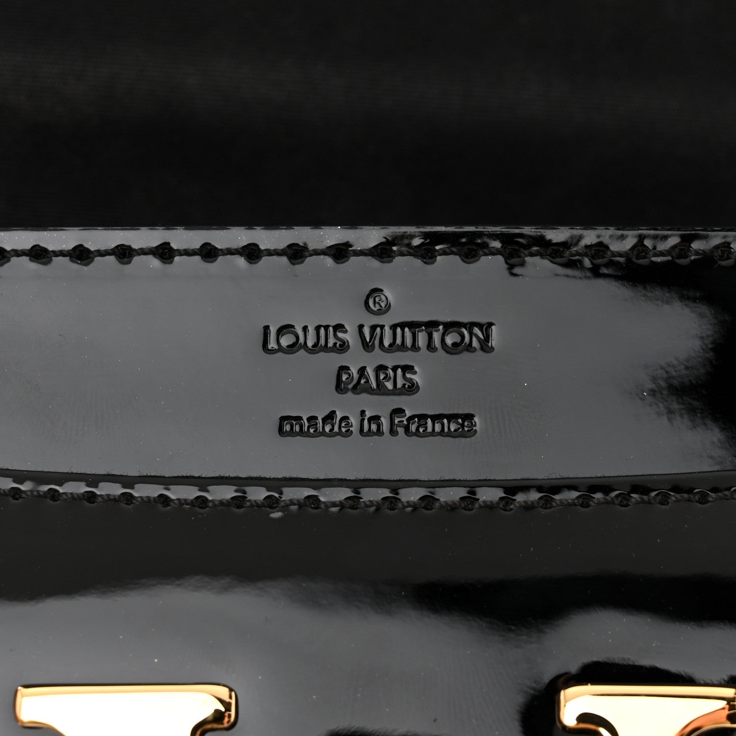 Louis Vuitton Patent Chain Louise MM Black 6 of 13