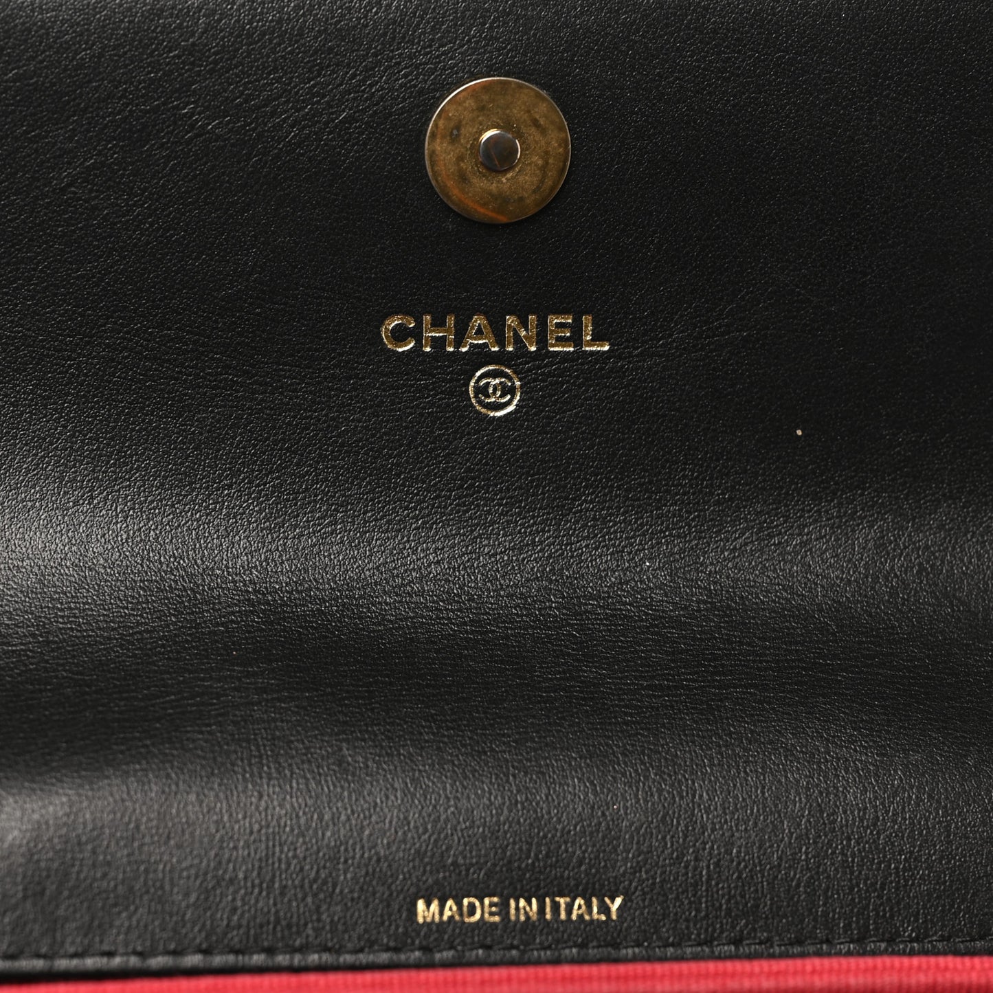 Lambskin Quilted Chanel 19 Flap Clutch Black