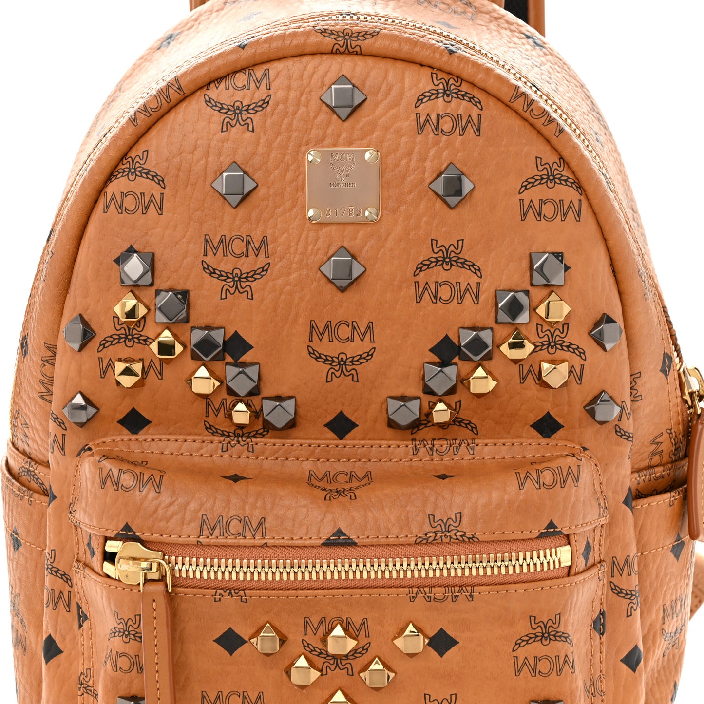 Visetos Studded Small Stark M Backpack Cognac