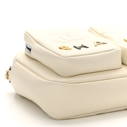 Chanel Calfskin Quilted Small Camera Case White 9 of 11