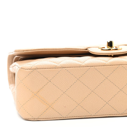 Chanel Caviar Quilted Medium Double Flap Beige Clair 6 of 11
