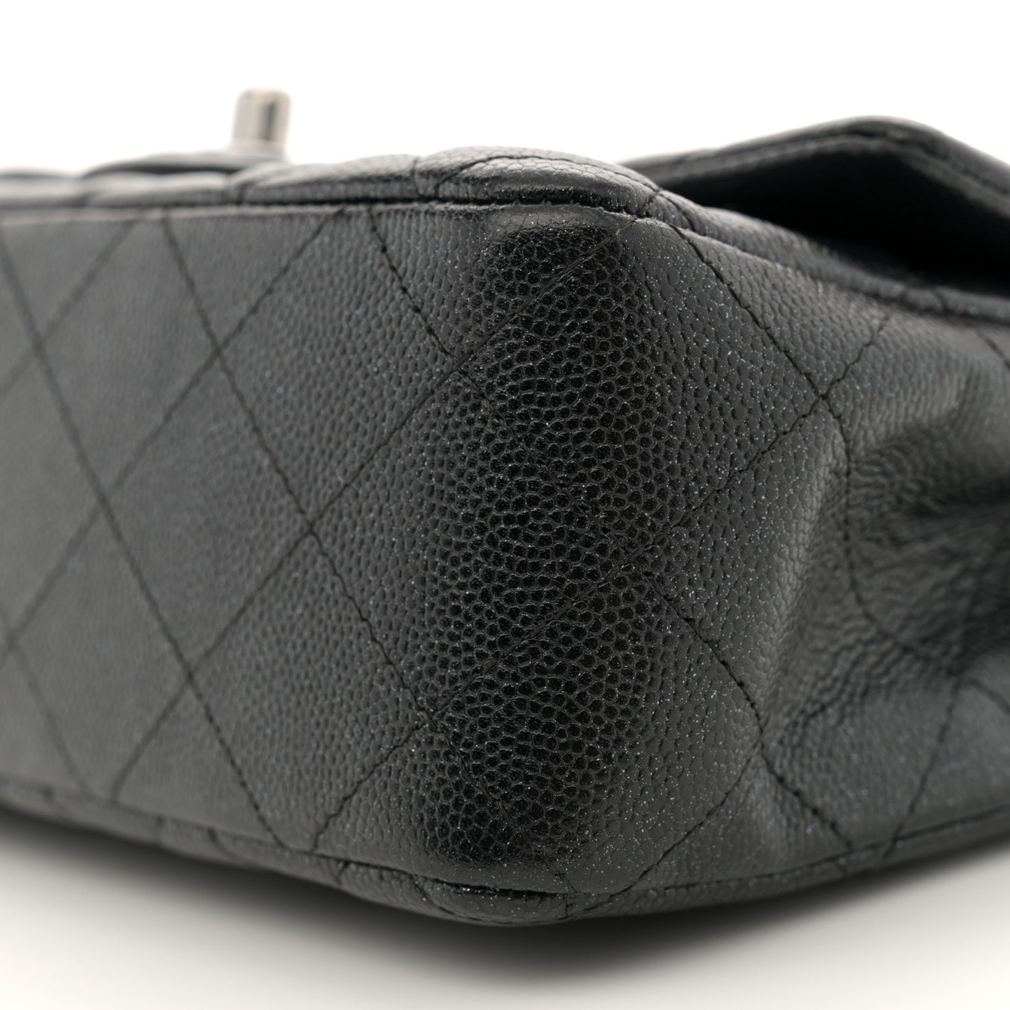 Caviar Quilted Mini Rectangular Flap Black
