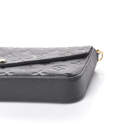 Louis Vuitton Empreinte Pochette Felicie Chain Wallet Black 6 of 14