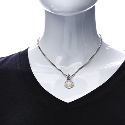 Tiffany Sterling Silver Enamel 1837 Round Pendant Necklace 2 of 6