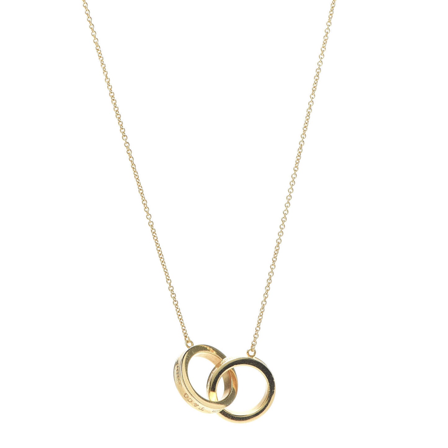 18K Yellow Gold 1837 Interlocking Circles Pendant Necklace