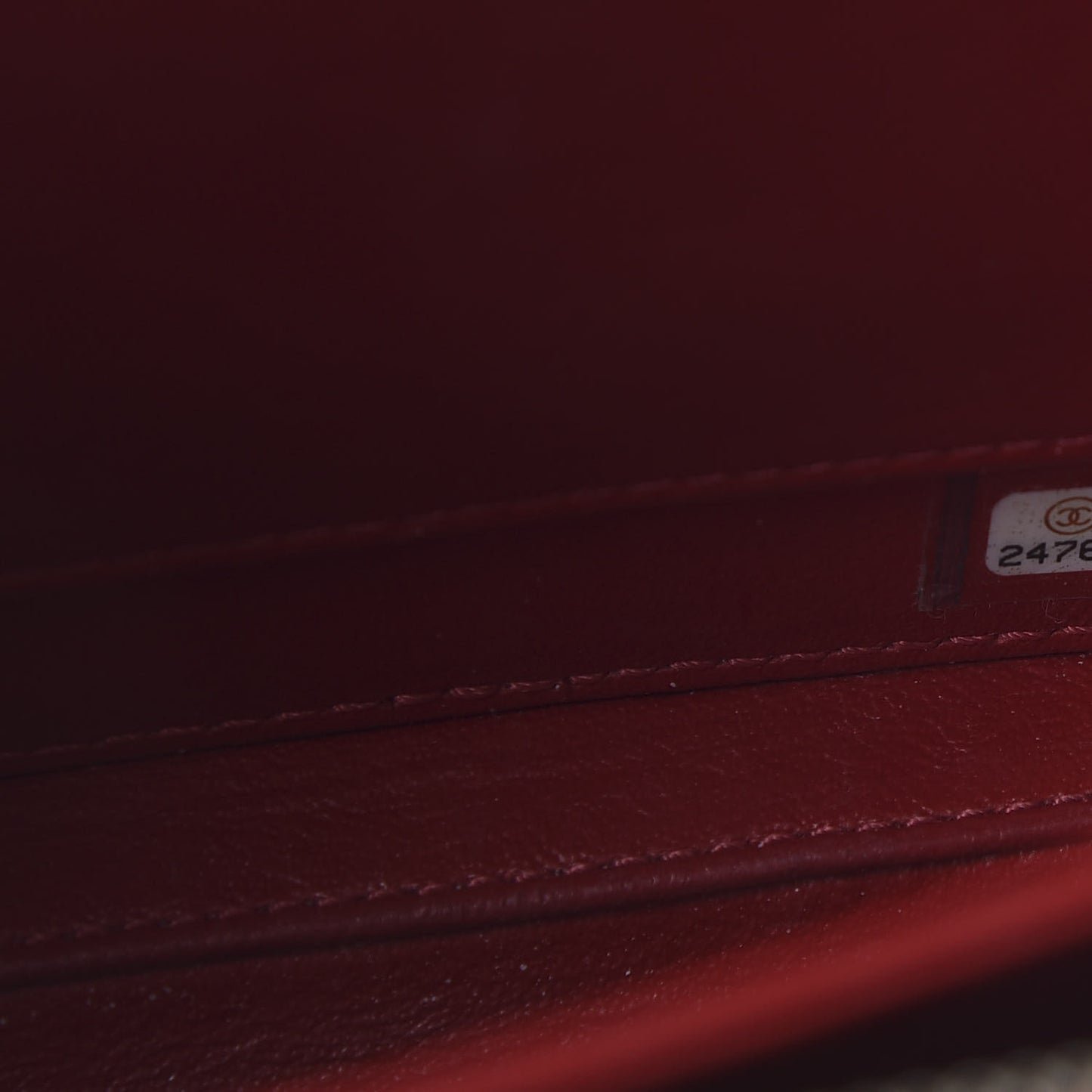 Caviar Quilted Small CC Filigree Vanity Case Red