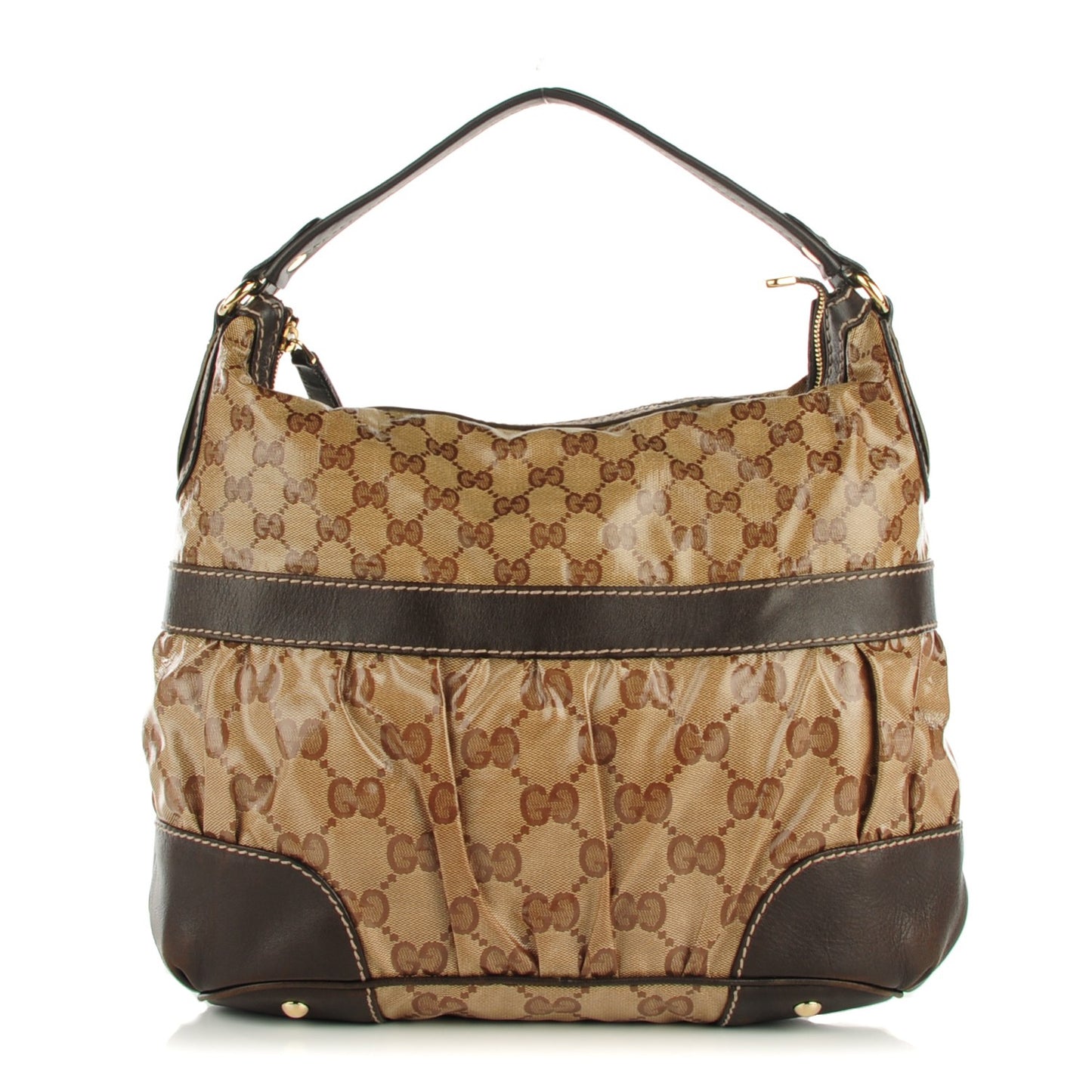 Crystal Monogram Mix Hobo Dark Brown