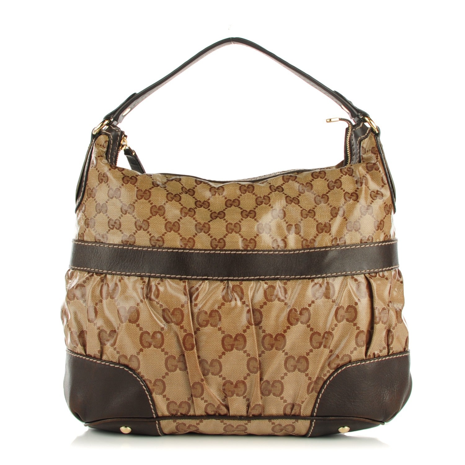 Gucci Crystal Monogram Mix Hobo Dark Brown 1 of 6