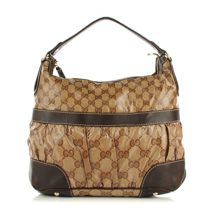 Gucci Crystal Monogram Mix Hobo Dark Brown 1 of 6