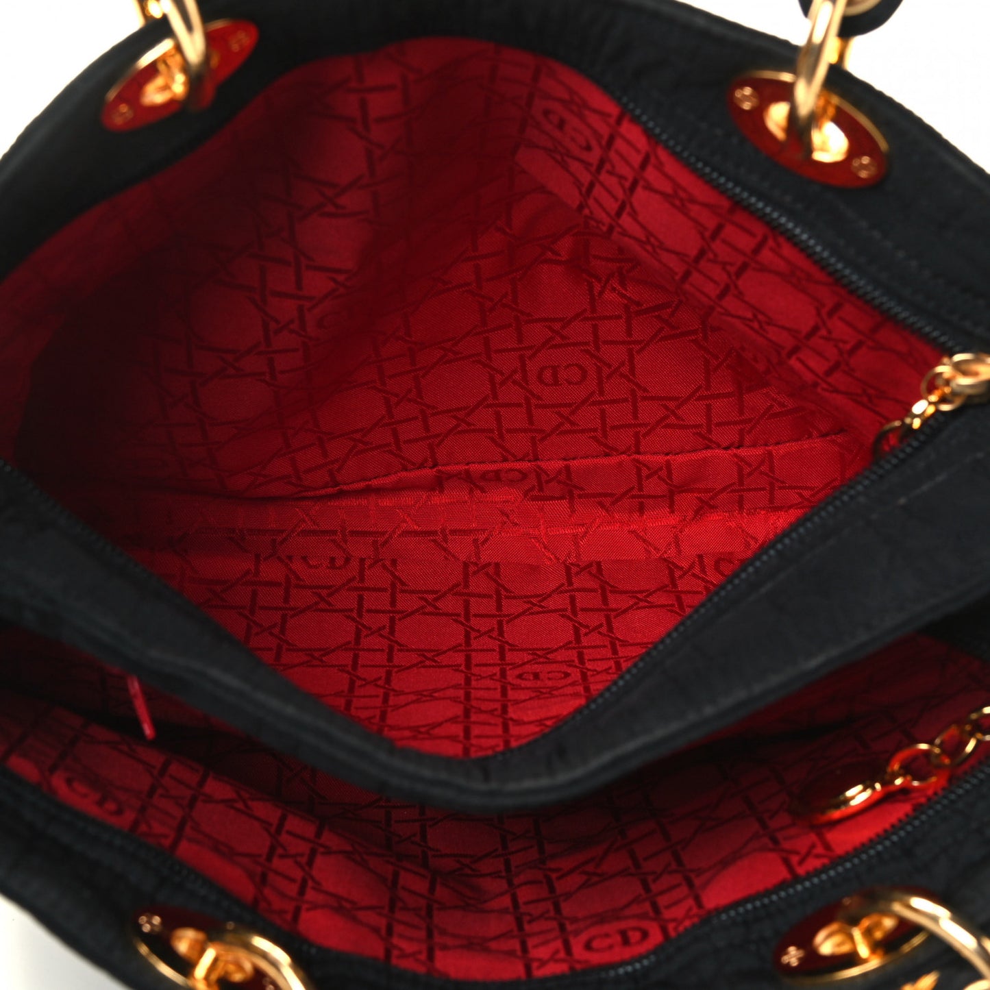 Nylon Cannage Large Lady Dior Black