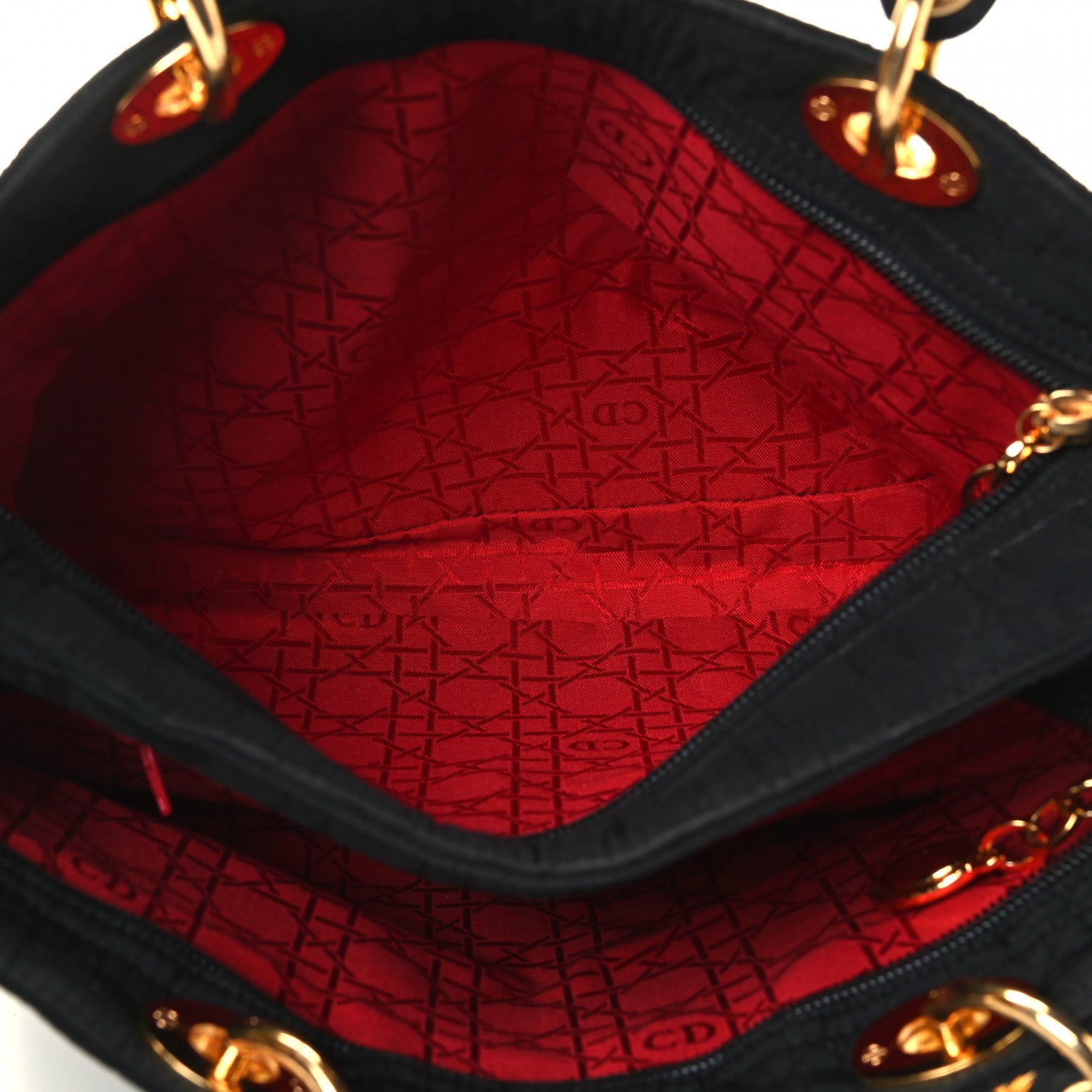 Christian Dior Nylon Cannage Large Lady Dior Black 4 of 4