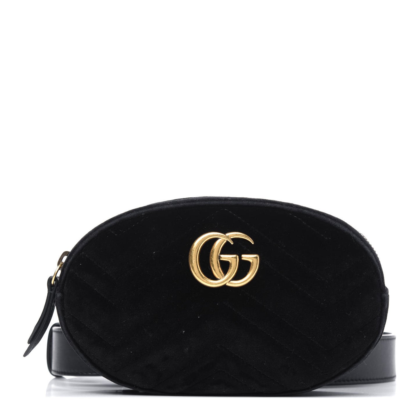 Velvet Matelasse GG Marmont Belt Bag 85 34 Black
