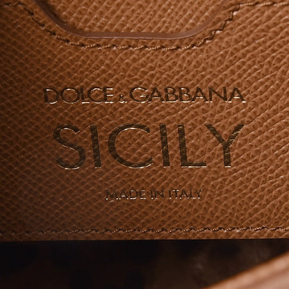 Dolce & Gabbana Dauphine Calfskin Medium Miss Sicily Satchel Caramello 6 of 6