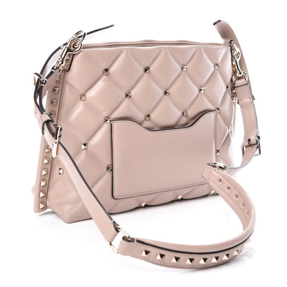Valentino Garavani Nappa Candystud Shoulder Bag Poudre 3 of 8
