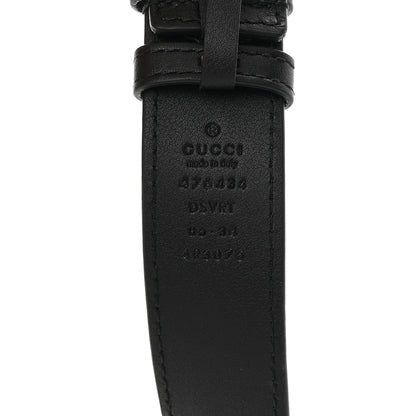 Gucci Calfskin Matelasse GG Marmont Belt Bag 85 34 Black 12 of 13