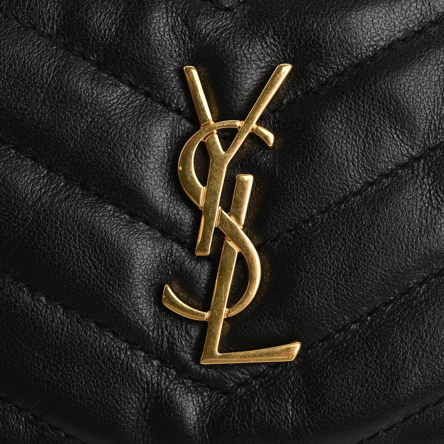 Saint Laurent Calfskin Matelasse Monogram Key Pouch Black 9 of 14