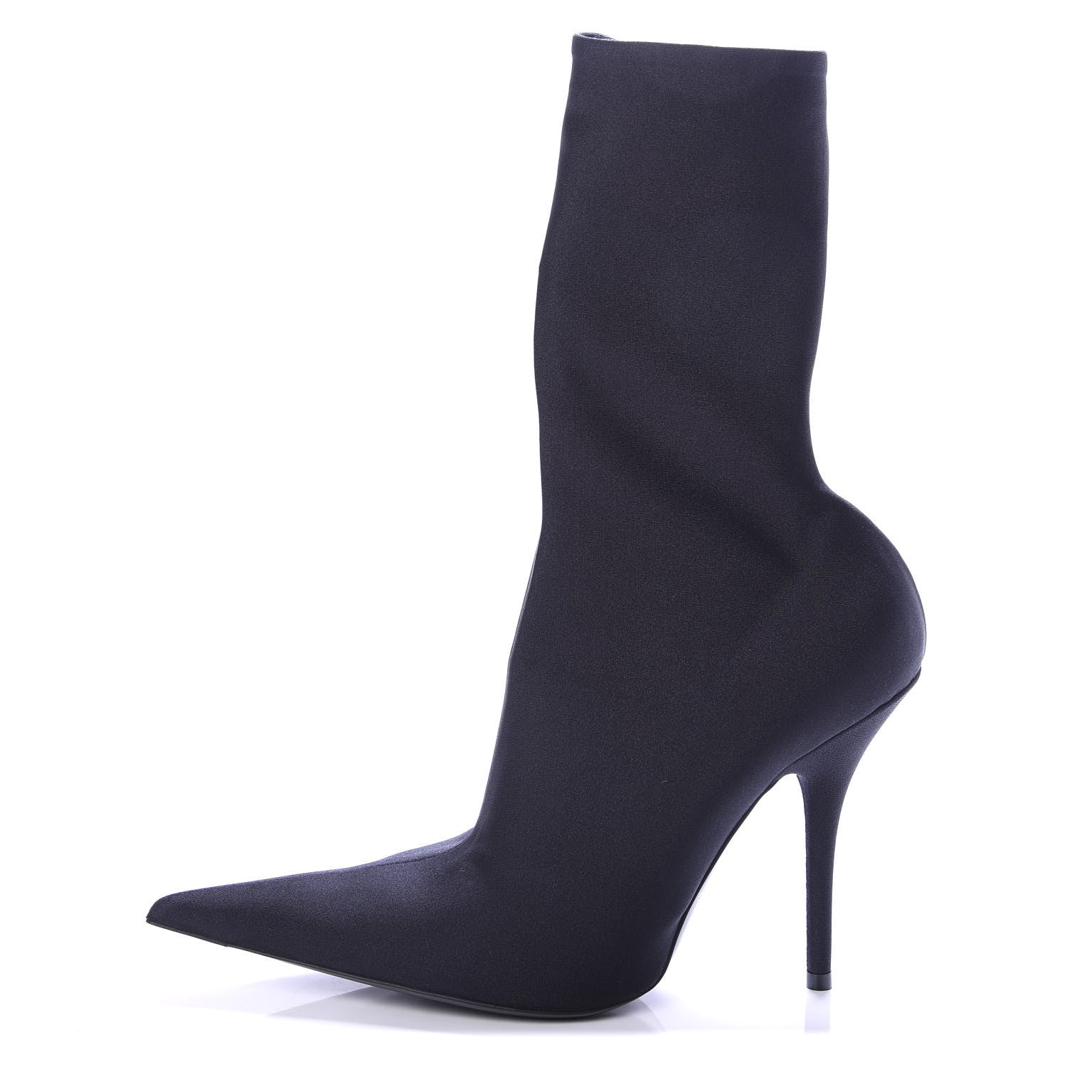 Balenciaga Jersey Crepe Extreme Pointed Toe Knife Booties 38.5 Black 1 of 7