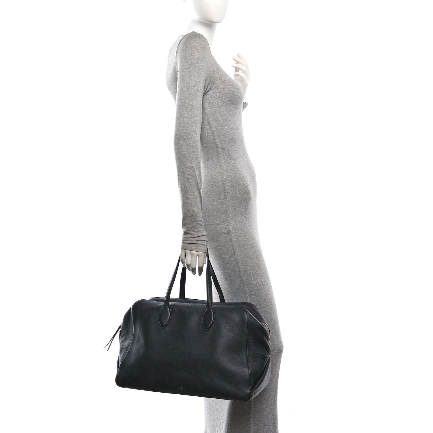 Khaite Pebbled Calfskin Large Maeve Weekender Bag Black 2 of 9