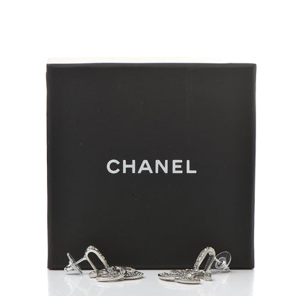 Chanel Crystal Palais Garnier CC Drop Earrings Silver 5 of 5