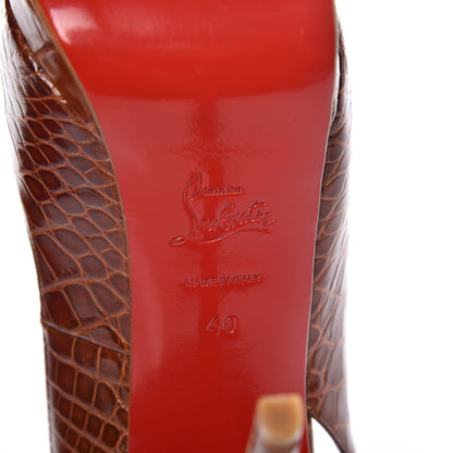 Christian Louboutin Matte Alligator Catenita 130 Pumps 40 Cognac 6 of 9