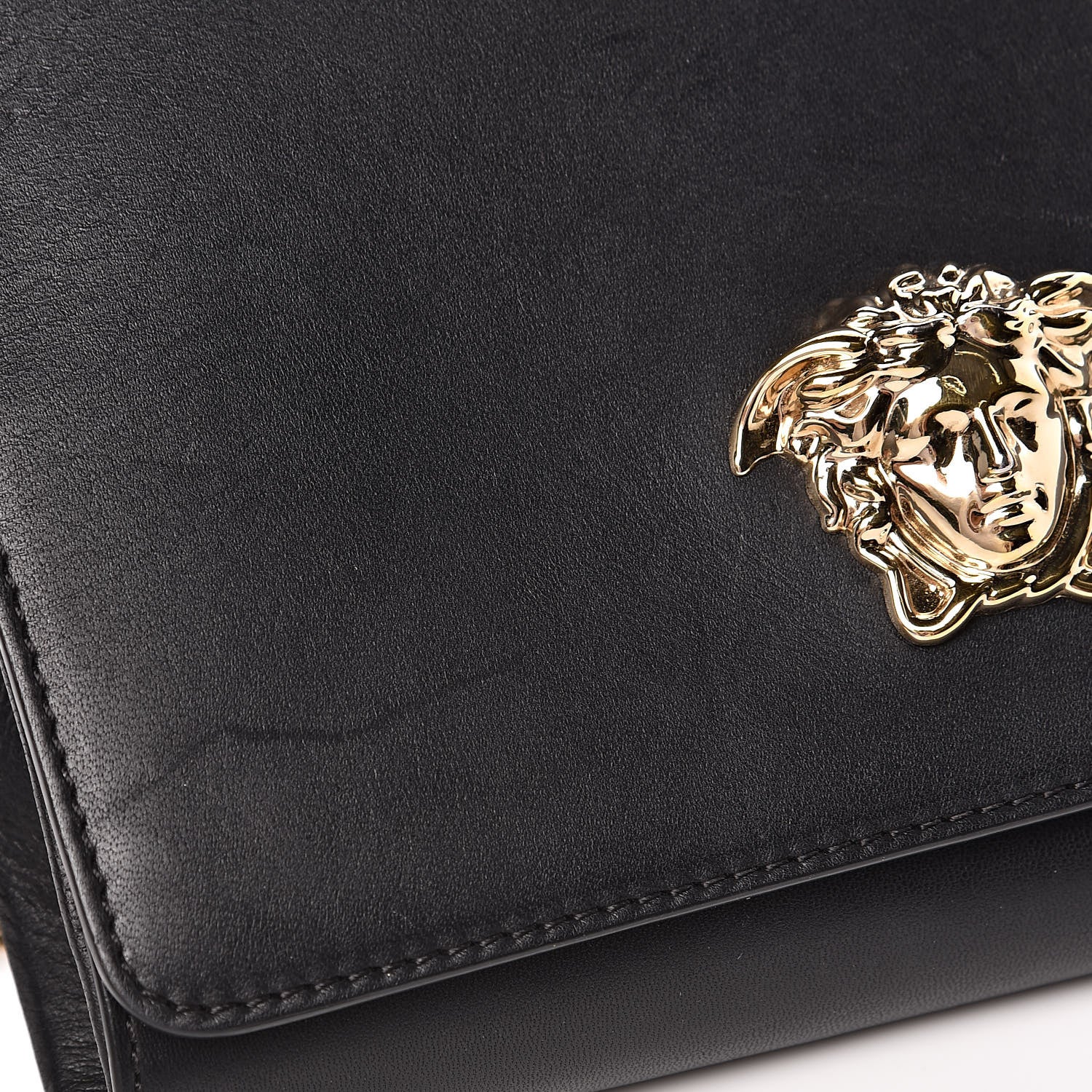 Versace Vitello Palazzo Medusa Evening Clutch Bag Black 13 of 16