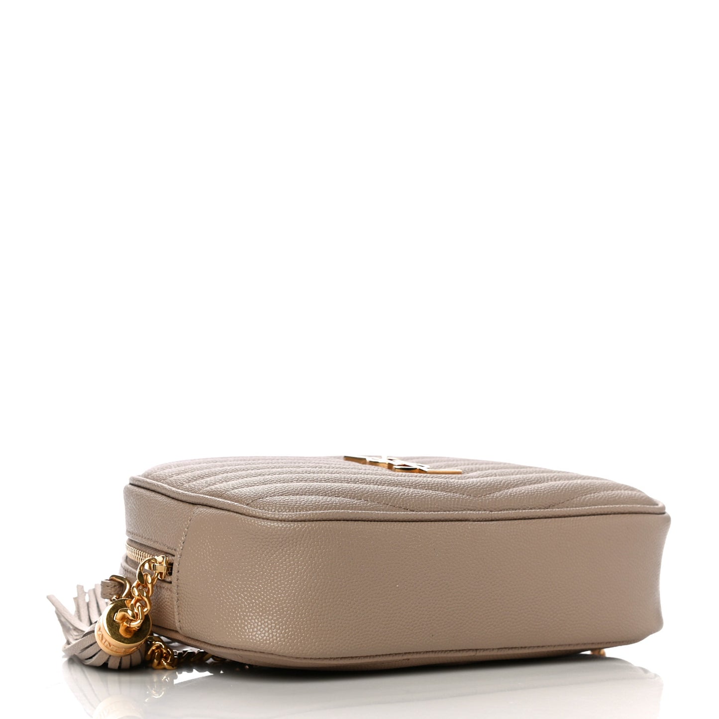 Grain De Poudre Matelasse Monogram Mini Lou Camera Bag Dark Beige