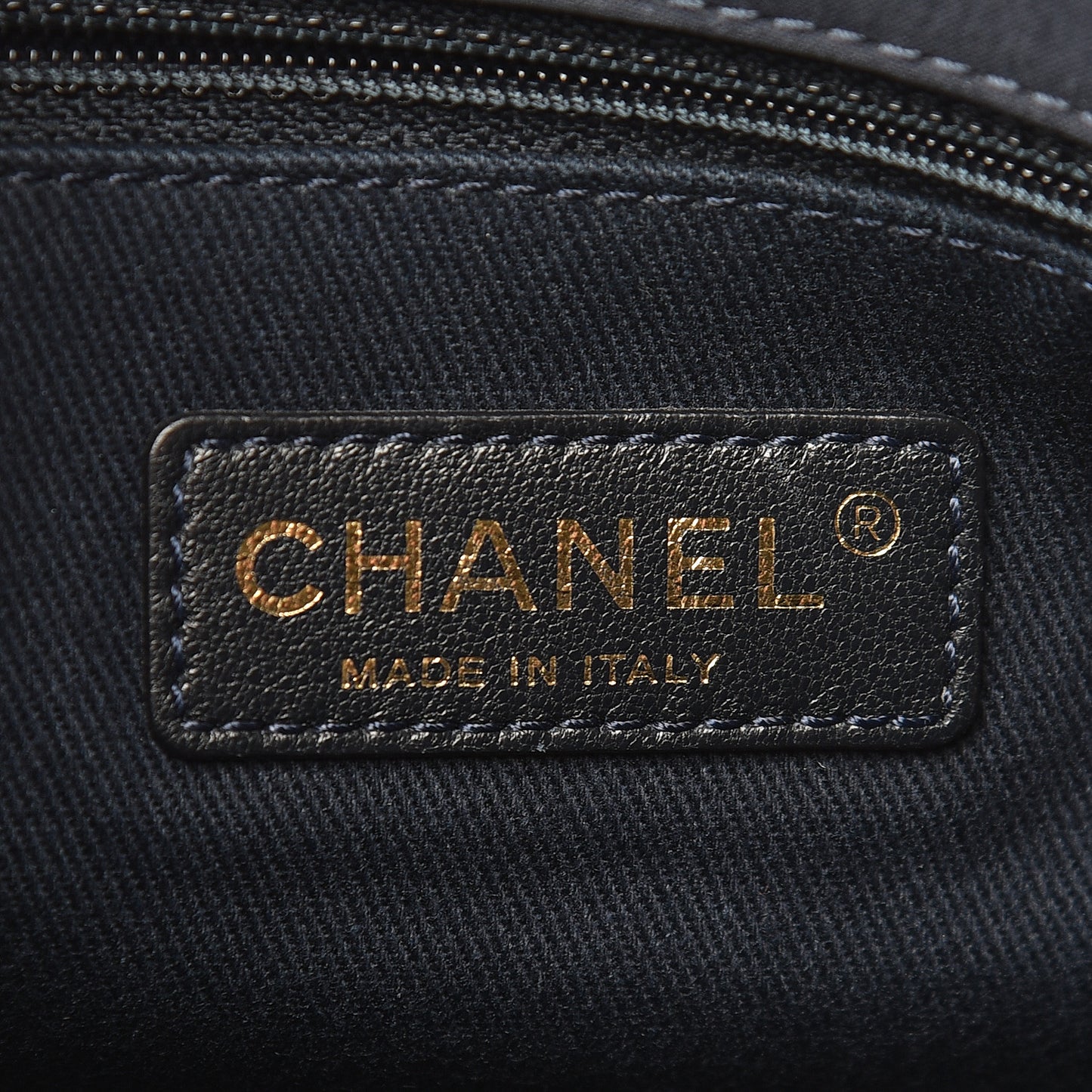 Calfskin Triple Stitched Medium Flap Navy